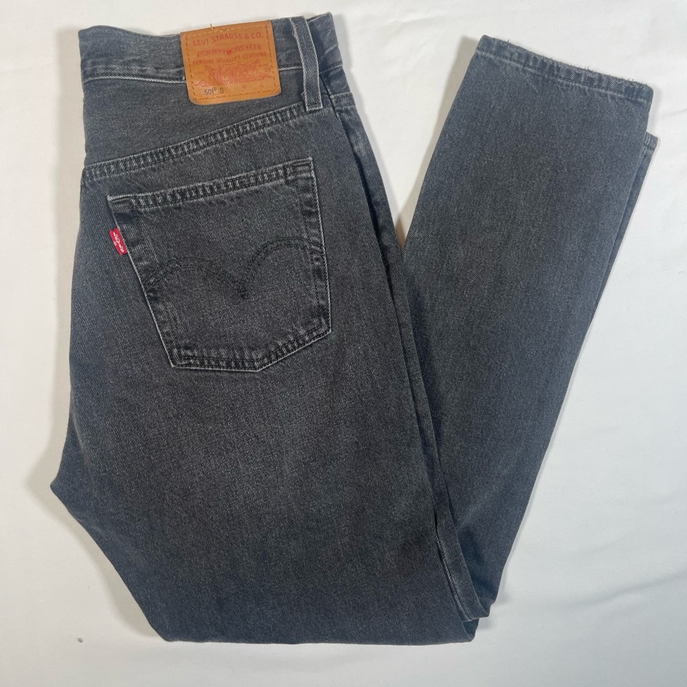 Levi's Black 501 Skinny Straight Jeans Classic Style